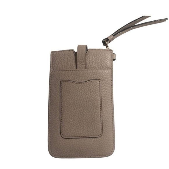 Kate spade gray leather wristlet phone holder